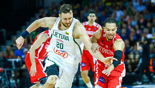 Antrosios rinktinės rungtynės: Lietuva &ndash; Gruzija. Donatas Motiejūnas