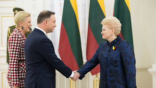 Andrzejus Duda ir Dalia Grybauskaitė