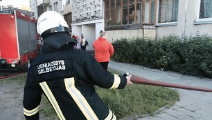 Gaisras Tuskulėnų gatvėje Vilniuje