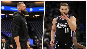 Jonas Valančiūnas ir Domantas Sabonis