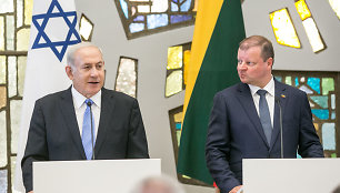 Benjaminas Netanyahu ir Saulius Skvernelis