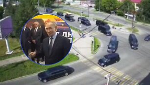 Vladimiras Putinas ir jo kortežas