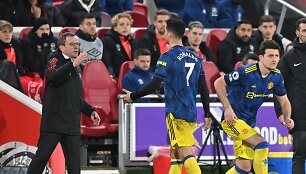 Ralfas Rangnickas ir Cristiano Ronaldo
