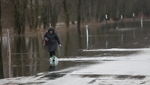 Potvynis pamaryje 2015 m. sausio 15 d. 