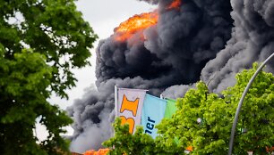 Gaisras Berlyno gamykloje