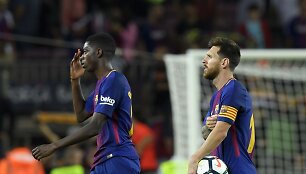 O.Dembele ir L.Messi.