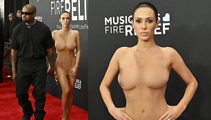 Kanye Westas su žmona Bianca Censori ant &bdquo;Grammy&ldquo; raudonojo kilimo