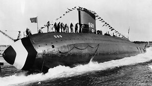 USS Albacore &ndash; itin greitas eksperimentinis povandeninis laivas, galėjęs pasiekti didesnį nei 61 km/val. greitį. (U.S. Navy, Wikimedia)