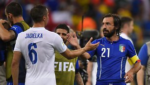 Philas Jagielka ir Andrea Pirlo