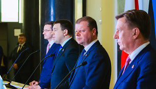 Mateuszas Morawieckis, Juri Ratas, Saulius Skvernelis ir Maris Kučinskis