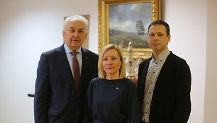 Klaipėdos universiteto nauji prorektoriai (iš kairės):Benediktas Petrauskas, Sonata Mačiulskytė, Darius Daunys