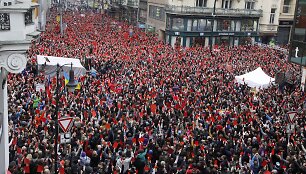 Demonstrantai Prahoje 