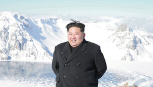 Kim Jong Unas ant Pektusano&nbsp;kalno