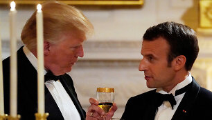 Donaldas Trumpas ir Emmanuelis Macronas