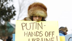 Plakatas, skirtas V.Putinui