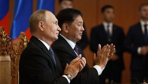 Rusijos prezidentas Vladimiras Putinas Mongolijoje