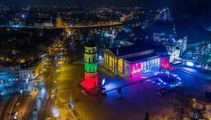 Vilnius pasipuošė Lietuvos šimtmečiui