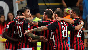 „Serie A“ turas prasidėjo „Milan“ dramatiška pergale prieš „Roma“