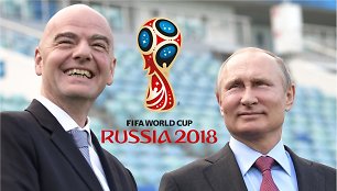 Gianni Infantino ir Vladimiras Putinas