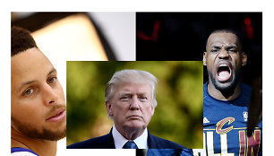 Stephenas Curry, Donaldas Trumpas ir LeBronas Jamesas