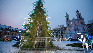 Kauno Kalėdų eglė po gaisro