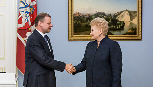 Saulius Skvernelis ir Dalia Grybauskaitė
