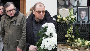 Su Audriumi Kemežiu atsisveikinti atvyko ir Arūnas Matelis bei Vytautas V. Landsbergis