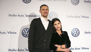 Mindaugas Katelynas su žmona Ugne