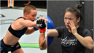 Zhang Weili ir Rožė Namajunas susikaus savaitgalį.