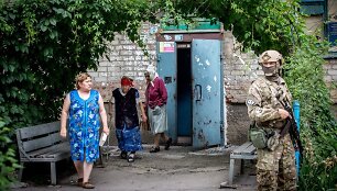 Ukrainos fronte esančio miestelio kasdienybė