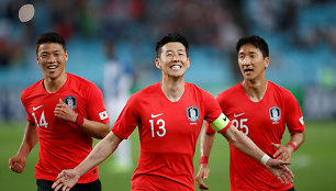 Pietų Korėjos futbolo rinktinės lyderis Son heung-Minas.