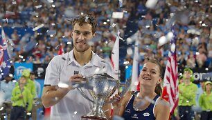 Jerzy'is Janowiczius ir Agnieszka Radwanska 