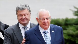 Petro Poro&scaron;enka ir Reuvenas Rivlinas Ukrainoje
