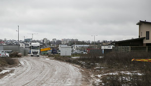 Sunkvežimiai Lubinų gatvėje