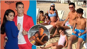 Cristiano Ronaldo su Georgina ir visa šeima