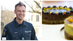 Kauno policijos pareigūnas gamina sveikuoli&scaron;kus tortus