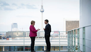 Angela Merkel ir Emmanuelis Macronas