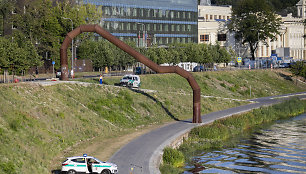 Vilniuje prie Žaliojo tilto planas „Skydas“