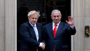 Borisas Johnsonas ir Benjaminas Netanyahu