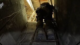 Vaizdai i&scaron; slapto &bdquo;Hamas&ldquo; tunelio Gazoje