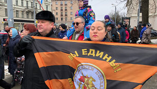Latvijos rusai  protestuoja prie&scaron; kalbos reformą tautinių mažumų mokyklose