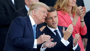 D.Trumpas ir E.Macronas Paryžiuje