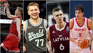 L.Markannenas, L.Dončičius, K.Porzingis, D.Šaričius – jų nebus pasaulio čempionate.