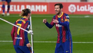 Antoine'as Griezmannas ir Lionelis Messi