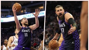 &bdquo;Sacramento Kings&ldquo; lietuviai &ndash; Domantas Sabonis (kairėje) ir Jonas Valančiūnas
