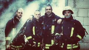 Vilniaus prie&scaron;gaisrinės gelbėjimo valdybos 4-osios komandos ugniagesio gelbėtojo Simono Zakio fotografija