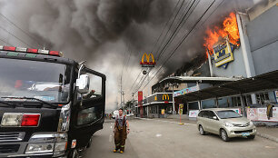Gaisras Filipinų mieste Davao