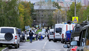 Šaudynių Rusijos mokykloje aukų skaičius padidėjo iki 15, dar 24 asmenys sužeisti