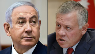 B,Netanyahu ir Jordanijos karalius Abdullah II