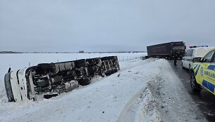 Avarija Panevėžio aplinkkelyje &ndash; buvo sustabdytas eismas